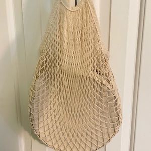 Cream mesh bag